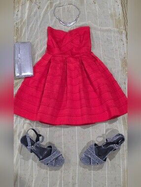 Sans Souci Strapless Sweetheart Fit & Flare Party Dress | Size Small